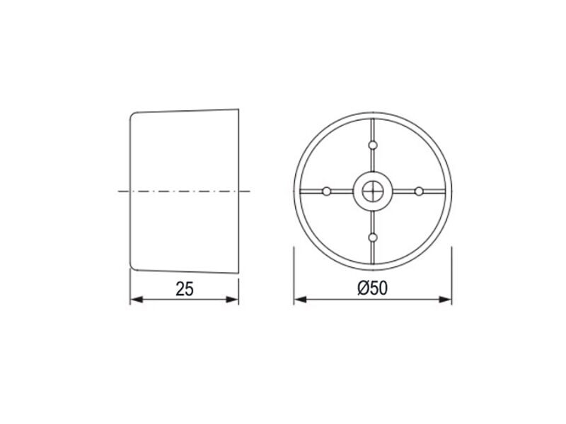 Kluzák šroubovací ø 50 mm černý 
